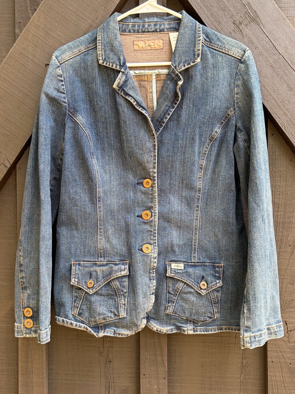 Women’s Denim Button-Front Jacket - Blue